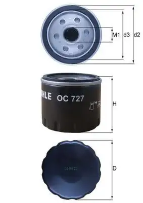 MAHLE OC727 Yağ Filtresi resmi