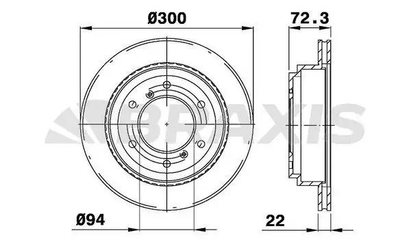 BRAXIS AD1023 Arka Fren Diski resmi