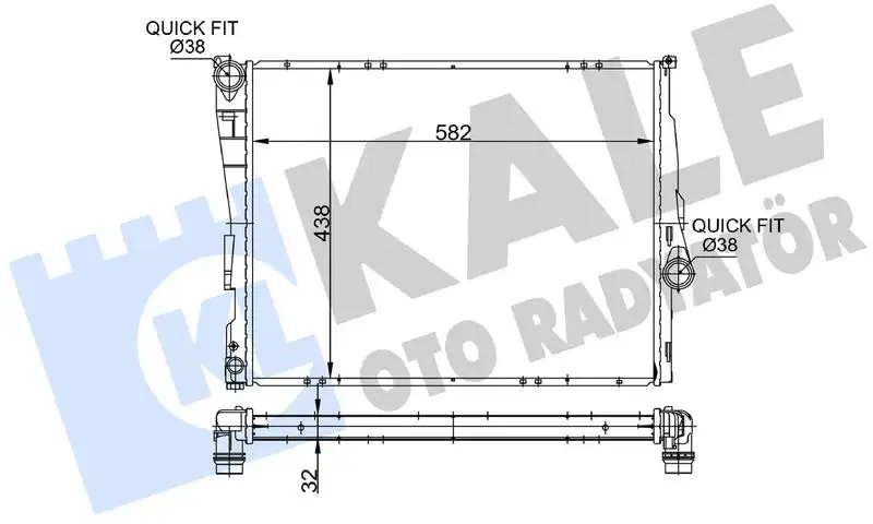KALE 354400 Radyatör 17111611565 resmi