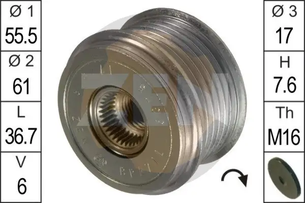 BOSCH 1126601549 Alternatör Kasnağı resmi