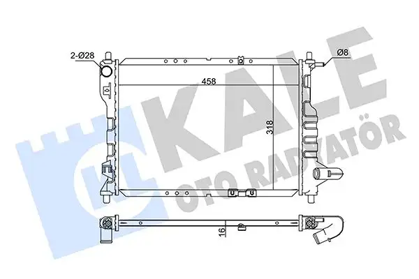 KALE 345890 Radyatör 96591475 resmi