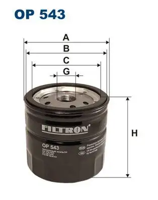 FILTRON OP543 Yağ Filtresi resmi