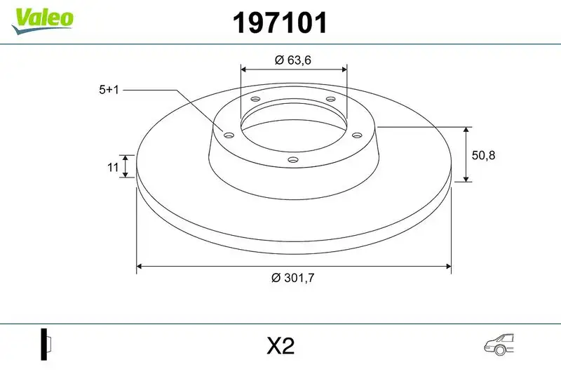 VALEO 197101 Arka Fren Diski resmi