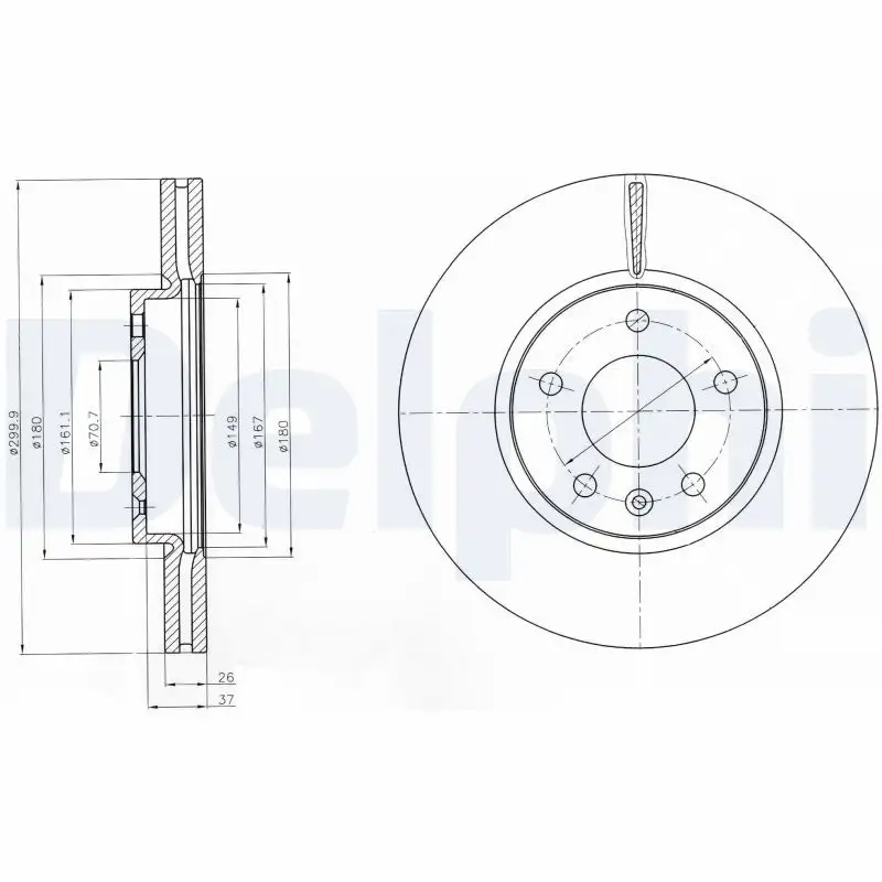 DELPHI BG4278C Ön Fren Diski resmi
