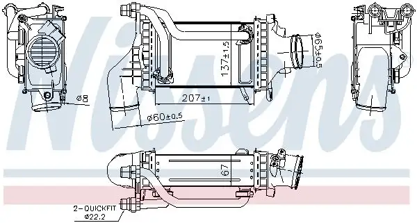 NISSENS 961455 Turbo Radyatörü A2740900614 resmi