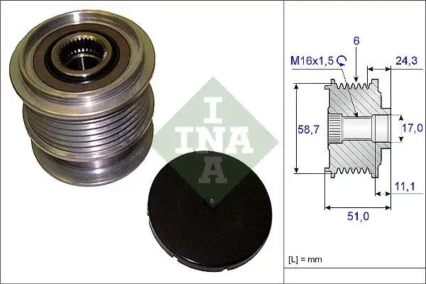 INA 535020010 Alternatör Kasnağı resmi