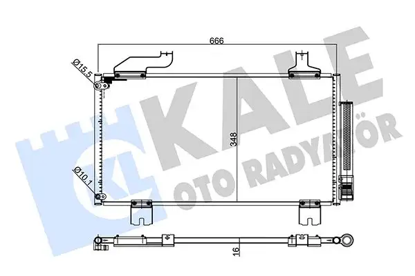 KALE 345715 Klima Radyatörü 80100TL2A01 resmi