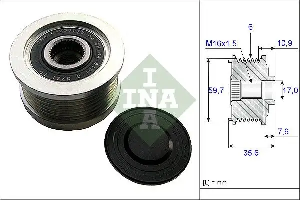 INA 535004610 Alternatör Kasnağı resmi