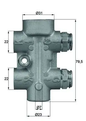 MAHLE TO880 Yağ Soğutucu Termostatı A1645010065 resmi