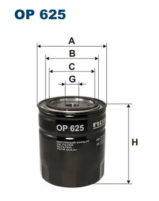 FILTRON OP625 Yağ Filtresi resmi