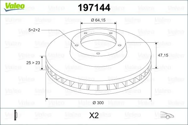 VALEO 197144 Ön Fren Diski 45251S6MA10 resmi