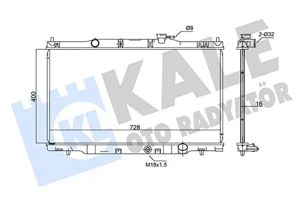 KALE 347715 Radyatör 19010PNLG01 resmi