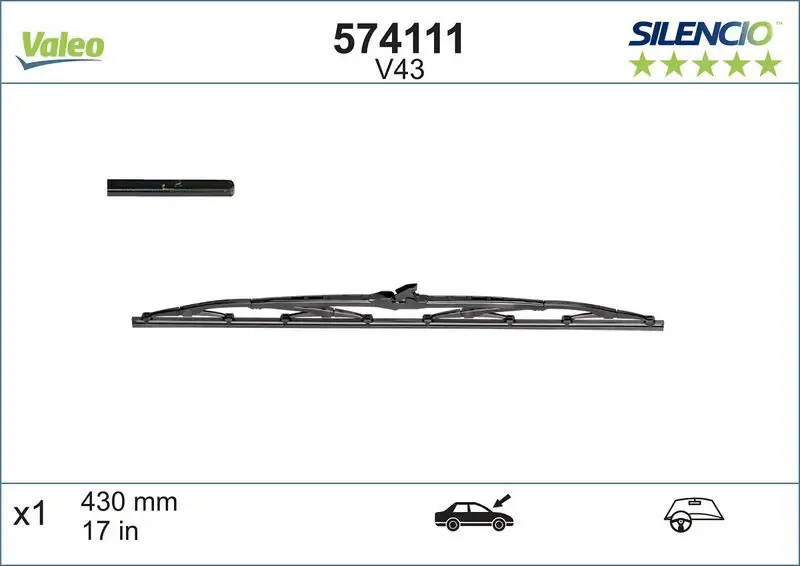 VALEO 574111 Silecek Süpürgesi (Tek) resmi