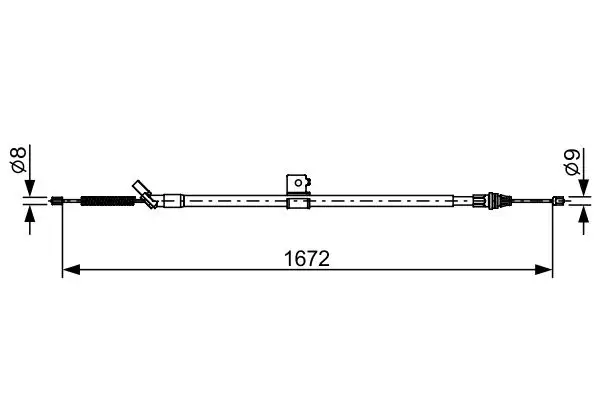 BOSCH 1987482630 El Fren Halatı (Arka) 365311KK0A resmi