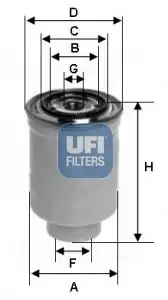 UFI 24.446.01 Yakıt Filtresi 16403JR00B resmi