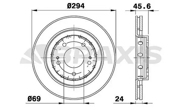 BRAXIS AE0301 Ön Fren Diski MR205215 resmi