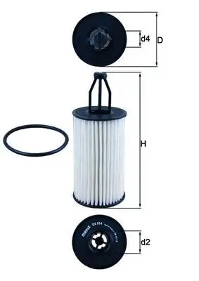 MAHLE OX814D Yağ Filtresi A2761840025 resmi