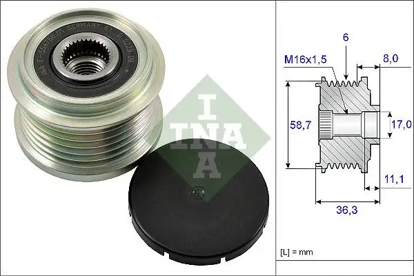 INA 535016010 Alternatör Kasnağı resmi