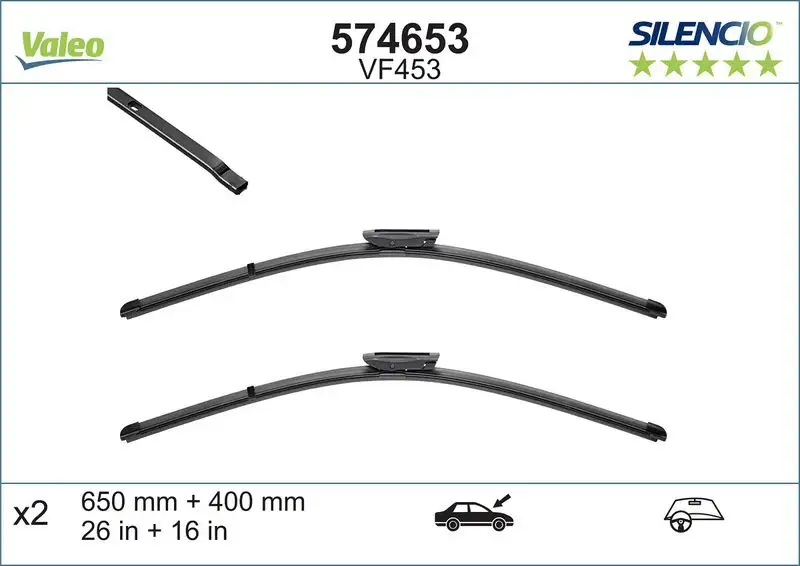 VALEO 574653 Silecek Süpürgesi (Takım) resmi
