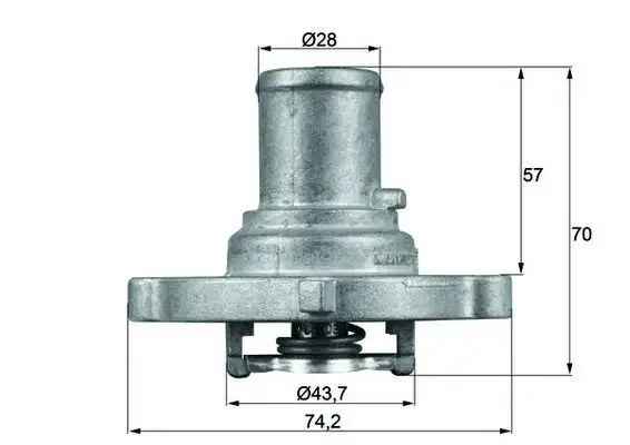 MAHLE TI12287D Termostat 46737644 resmi