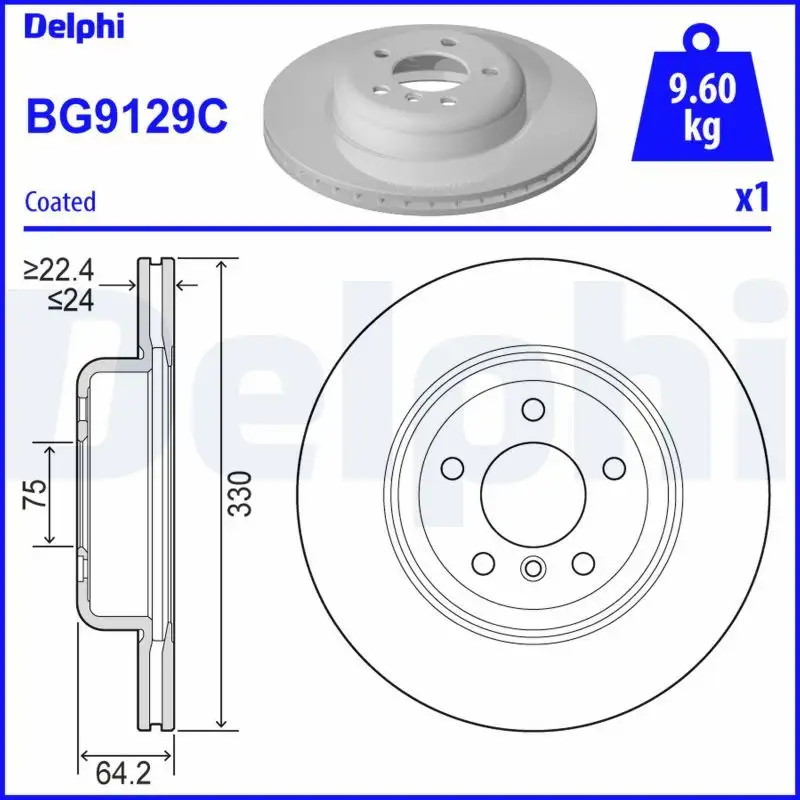 DELPHI BG9129C Ön Fren Diski resmi