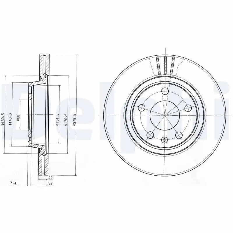 DELPHI BG3198 Ön Fren Diski resmi