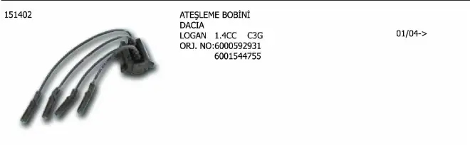 ÜNÜVAR 151402 Bobin 6001544755 resmi