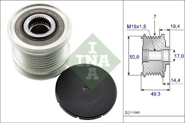 INA 535014010 Alternatör Kasnağı resmi