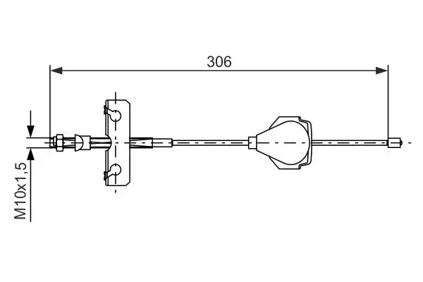BOSCH 1987477990 El Fren Halatı (Ön) 1349905 resmi