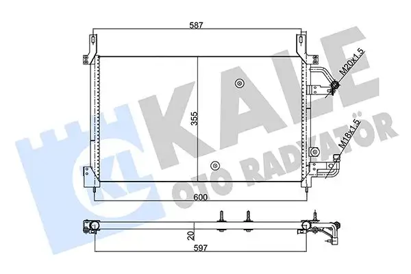 KALE 350555 Klima Radyatörü 96265216 resmi