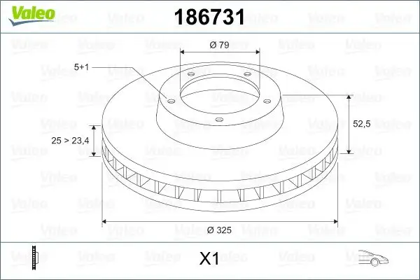 VALEO 186731 Ön Fren Diski resmi
