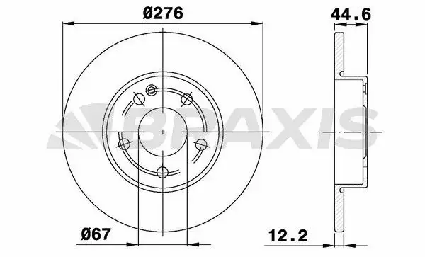 BRAXIS AE0171 Ön Fren Diski A1694210012 resmi