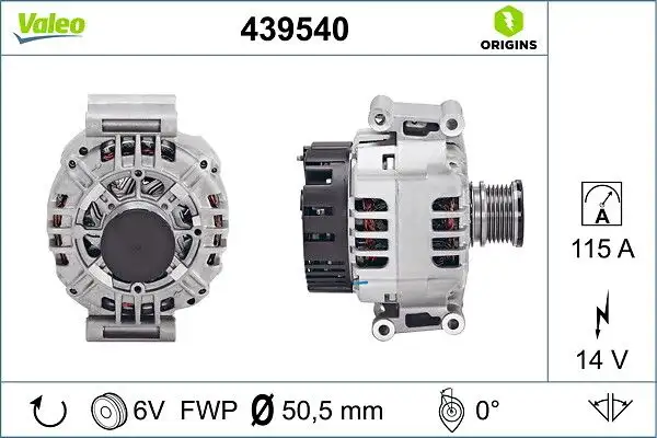 VALEO 439540 Şarj Dinamosu resmi