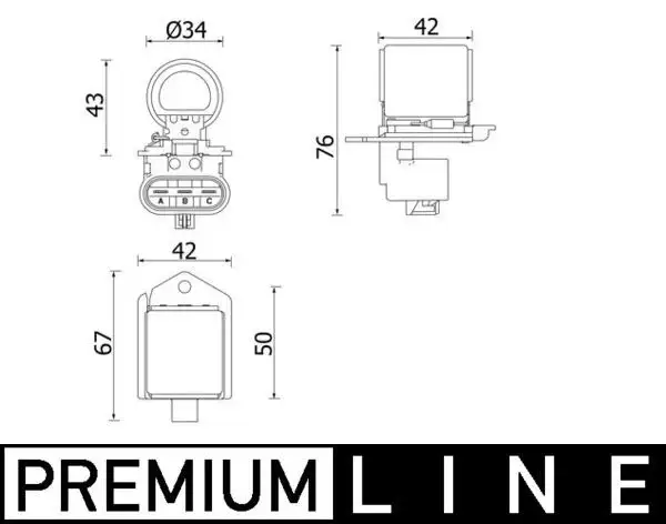 MAHLE CFR2000P Kalorifer Rezistansı resmi