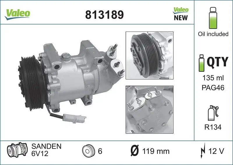 VALEO 813189 Klima Kompresörü resmi