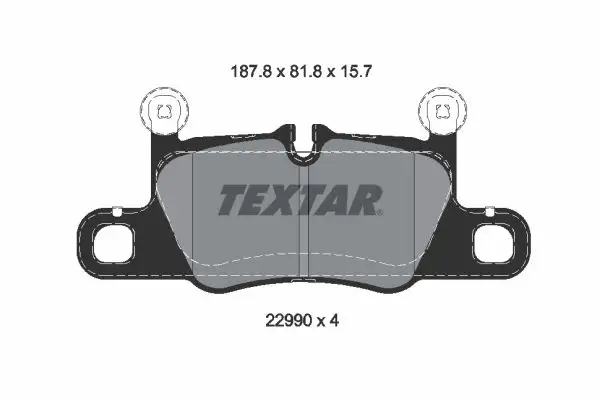 TEXTAR 2299001 Arka Fren Balatası resmi