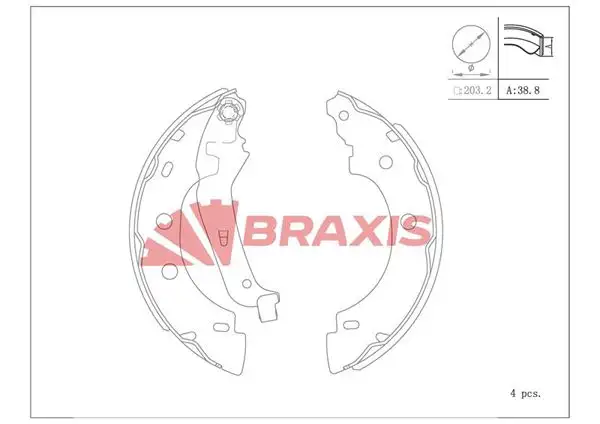 BRAXIS AC0100 Arka Fren Balatası 7701205523 resmi
