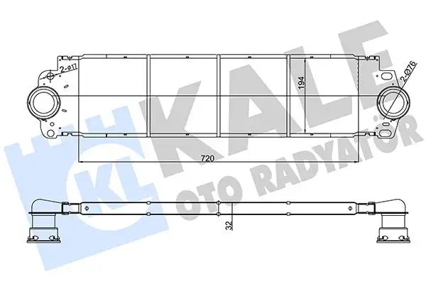 KALE 343100 Turbo Radyatörü 7H0145804A resmi