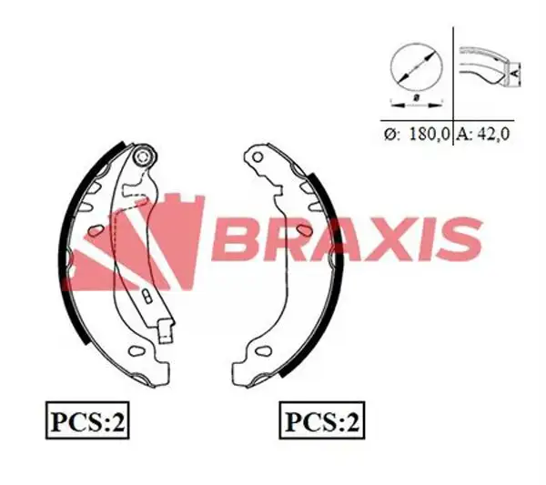 BRAXIS AC0013 Arka Fren Balatası resmi