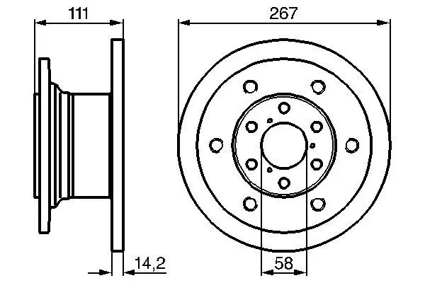 BOSCH 0986478742 Ön Fren Diski 93800492 resmi