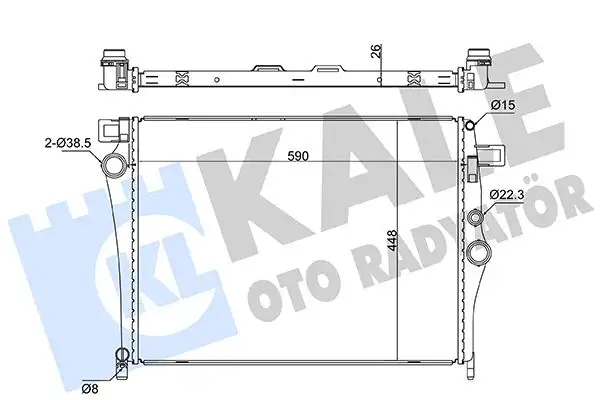 KALE 363250 Radyatör A0995006903 resmi