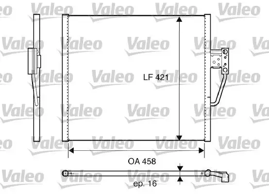 VALEO 817607 Klima Radyatörü 64538378438 resmi