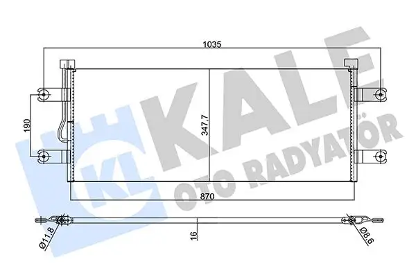 KALE 345530 Klima Radyatörü A9605001454 resmi