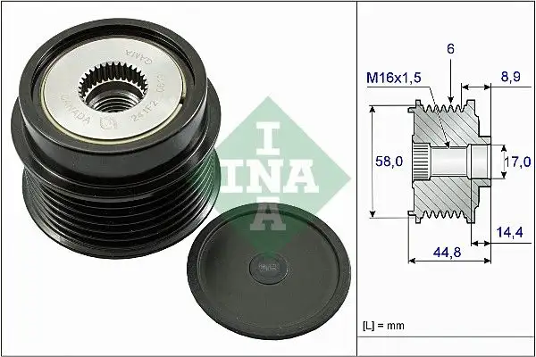 INA 535027110 Alternatör Kasnağı resmi