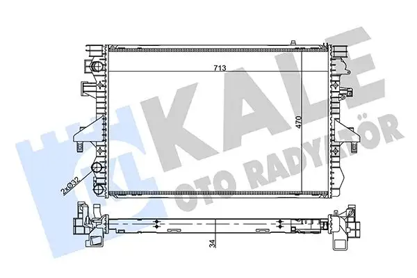 KALE 356940 Radyatör 7H0121253K resmi