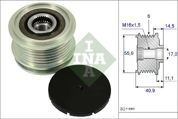 INA 535001210 Alternatör Kasnağı resmi