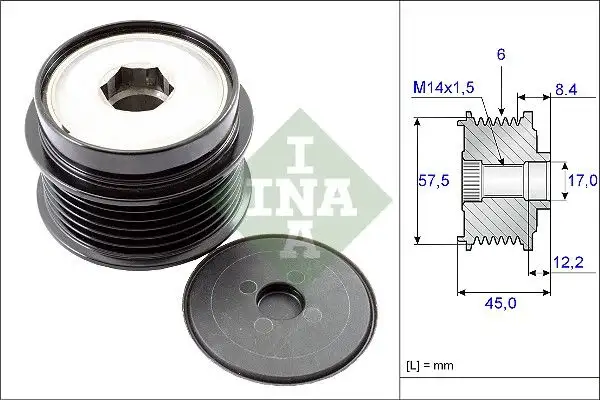 INA 535017410 Alternatör Kasnağı resmi