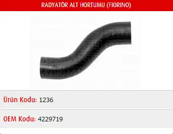 MASTER M1236 Radyatör Alt Hortumu 4229719 resmi