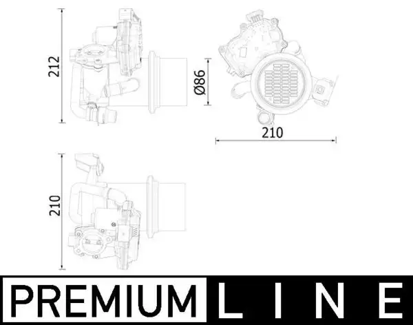 MAHLE CE20000P EGR Soğutucusu 4L131512AG resmi