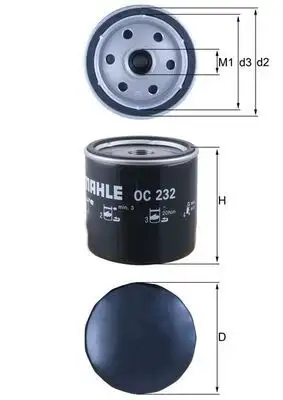 MAHLE OC232 Yağ Filtresi resmi